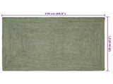 Area Rugs Rectangular Olive Green 120 x 170 cm Jute 42010457