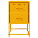 ZNTS Bedside Cabinet Mustard Yellow 36x39x60.5 cm Steel 846464