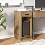 Computer Tower Stand with Drawer Artisan Oak 35x45x77 cm 858748