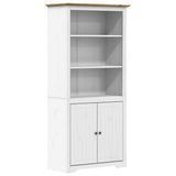 Bookcase BODO White and Brown 80x40x172 cm Solid Wood Pine 355057