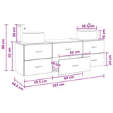 Bathroom Furniture Set 3 pcs White 49.5 x 44.5 x 66 cm 3405915