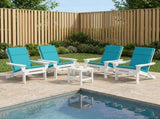 High Back Chair Cushion GEMERT 4 pcs 100% Polyester Turquoise 945769