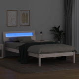 Bed Frame with Headboard White 100 x 200 cm Solid Pine Wood 872792