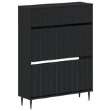 Shoe Cabinet ZWOLLE 78 x 24 x 103 cm Engineered Wood Black 896436