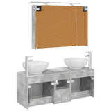 Bathroom Cabinet Set 4 pcs Concrete Grey Engineered Wood 3406498