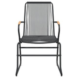 Garden Dining Set Black Powder-coated steel Large Durable 3156577