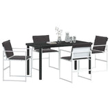 Garden Dining Set Folding 5 pcs White Textilene and steel 3379339