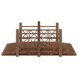 Garden Bridge with Railings 150x67x56cm Solid Wood Spruce 363360