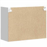 Kitchen Wall Cabinet with Glass Door Kalmar High Gloss White Engineered Wood 853609