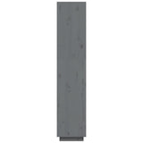 Book Cabinet/Room Divider Grey 40x35x167 cm Solid Wood Pine 810856