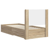 Bed Frame with Storage and Headboard Sonoma Oak Engineered Wood 3414151