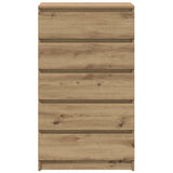 Drawer Cabinet Artisan Oak 60x36x103 cm Engineered Wood 855997