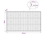 Gabion with 3.5 mm Wire and 10x10 cm Mesh 200x30x150 cm 3463222