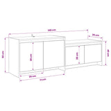 TV Cabinet 147 x 35 x 50 cm Oak Wood Engineered Wood 8019255