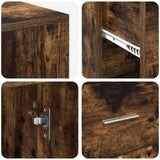 Corner Desk with Drawer Smoked Oak 102 x 88 x 75 cm 3337277