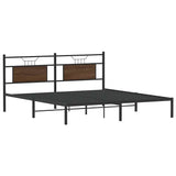Bed Frame without Mattress Brown Oak 183x203 cm Engineered Wood 4106845