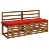 2-Piece Bench Cushions SOEST 2 pcs 100% Polyester Red 949479