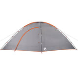 Camping Tent 8-Person Grey and Orange Waterproof 94718