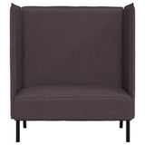 Highback Sofa Dark brown 109 x 56 x 121 cm Fabric 42010836