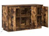 LED Sideboard Smoked Oak 90 x 32 x 75 cm Engineered Wood 869678