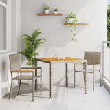 Garden Dining Set 3 pcs Grey Poly Rattan 3365403