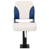 Foldable Boat Seat 1 Set Blue and White 41x36x48 cm 3284285