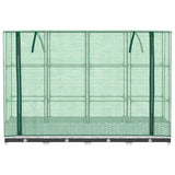 Raised Bed with Greenhouse Cover Rattan Look 160x40x123 cm 4015840