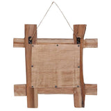 Log Mirror Natural 50x50 cm Recycled Teak Wood 283933