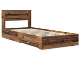 Bed Frame with Headboard Old Wood 90 x 190 cm Engineered Wood 3410033
