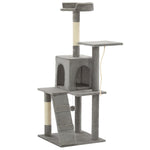 ZNTS Cat Tree with Sisal Scratching Posts 120 cm Grey 170590