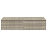Garden Storage Box Light Grey 220x50x58 cm Poly Rattan 4104078