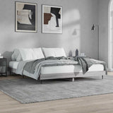 Bed Frame without Mattress Grey Sonoma 140x200 cm Engineered Wood 832251