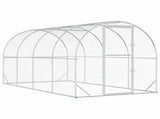 Chicken Coop Silver 400 x 200 x 200 cm Galvanised Steel 3434676