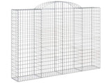Arched Gabion Basket 200x30x180/200 cm Galvanised Iron 153489