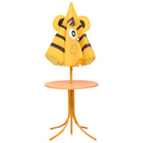 ZNTS 3 Piece Kids' Garden Bistro Set with Parasol Yellow 48100