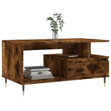 Coffee Table Smoked Oak 90x49x45 cm Engineered Wood 831017