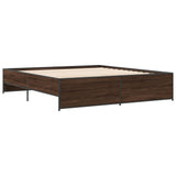 Bed Frame without Mattress Brown Oak 200x200 cm 3279871