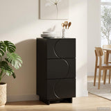 Sideboard Black 33.5 x 34.5 x 75 cm Engineered Wood 8011514