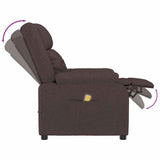 Massage Chair Reclining Dark brown 82 x 93 x 96 cm Fabric 348125