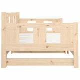 Pull-out Day Bed without Mattress Solid Wood Pine 2x cm 820287