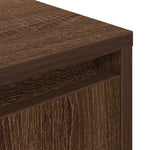 ZNTS Bedside Cabinet with LED Lights Brown Oak 38x34x50 cm 861277