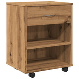 ZNTS Rolling Cabinet Artisan Oak 46x36x59 cm Engineered Wood 856661