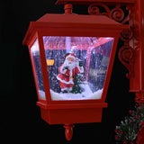 Chirstmas Street Lamp with 2 Lanterns Red 40.5 x 80 x 188 cm 42017509