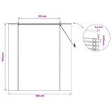 Roller Blind Natural and Brown 160 x 160 cm Bamboo 42039766