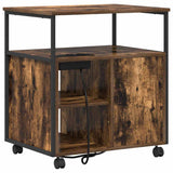 Cabinet with Charging Station Smoked Oak 61 x 46 x 67 cm 859832