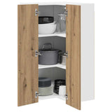 Hanging Cabinet Artisan Oak and White 57 x 57 x 100 cm 884377