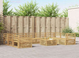 Outdoor Sofa Set 10 pcs White 59 x 59 x 37 cm Solid Acacia Wood 3392524