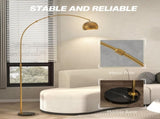 180cm Arc Floor Lamp for Living Room, Modern Adjustable Standing Lamp with Foot Switch, Faux Black T3398P344471