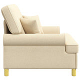 Armchair with Cushions Cream Fabric 42043511