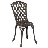Garden Bistro Set 3 pcs Bronze Aluminium 42002390